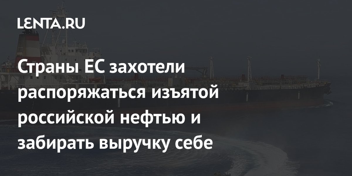 Страны ЕС захотели распоряжаться изъятой российской нефтью и забирать выручку себе