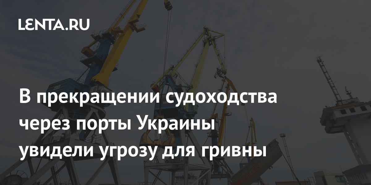 В прекращении судоходства через порты Украины увидели угрозу для гривны