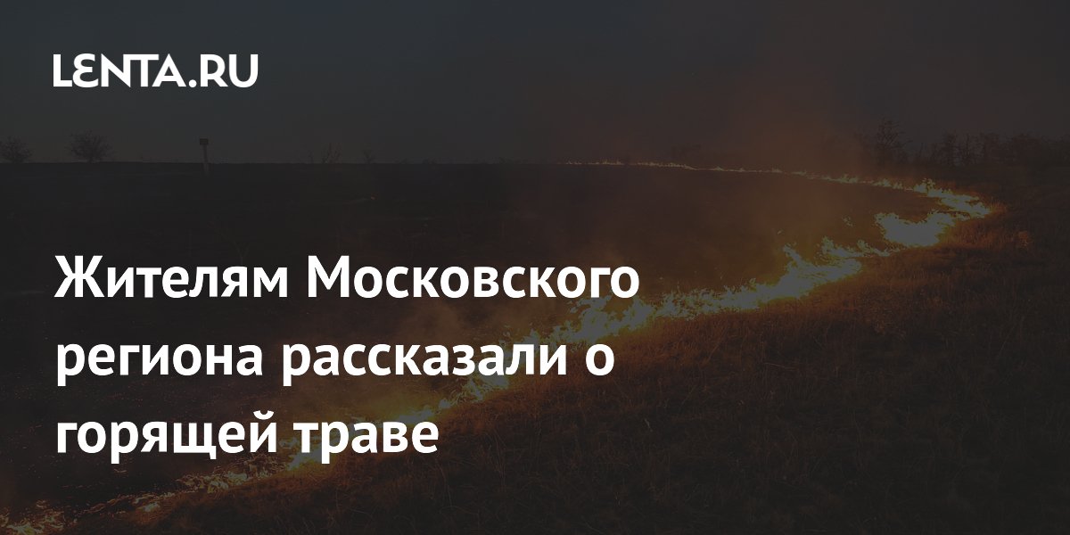 Жителям Московского региона рассказали о горящей траве