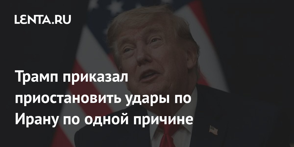 Трамп приказал приостановить удары по Ирану по одной причине