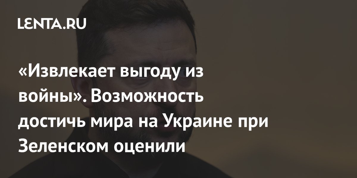 «Извлекает выгоду из войны». Возможность достичь мира на Украине при Зеленском оценили