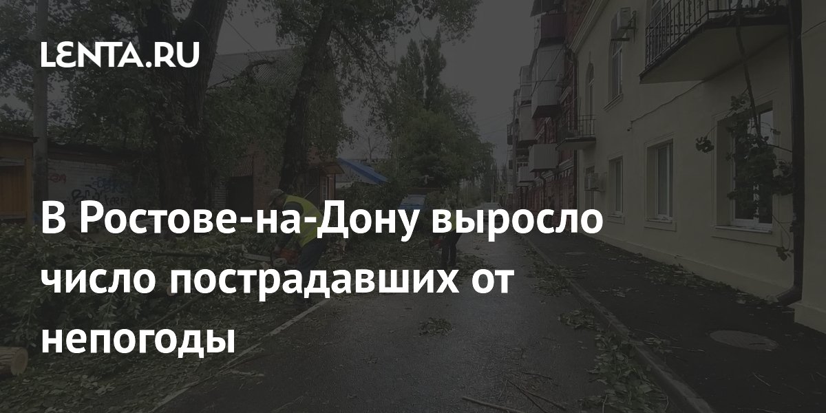 В Ростове-на-Дону выросло число пострадавших от непогоды
