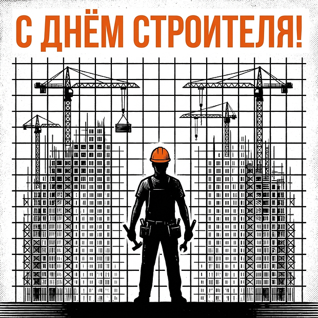 Красивая картинка на День строителя
