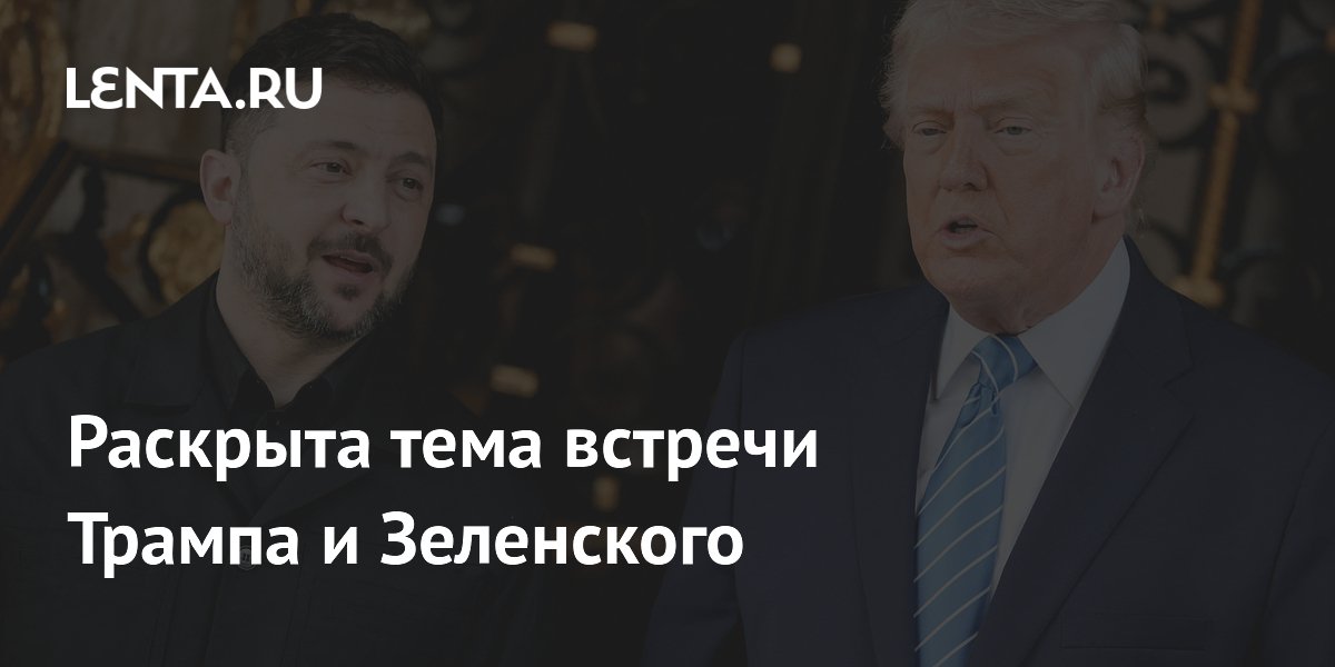 Раскрыта тема встречи Трампа и Зеленского