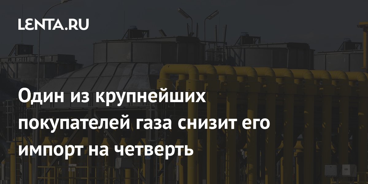 Один из крупнейших покупателей газа снизит его импорт на четверть