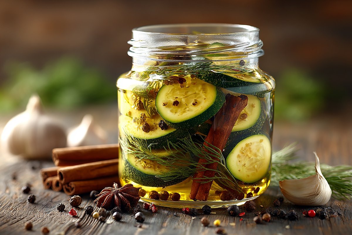 Маринованные кабачки с корицей и гвоздикой