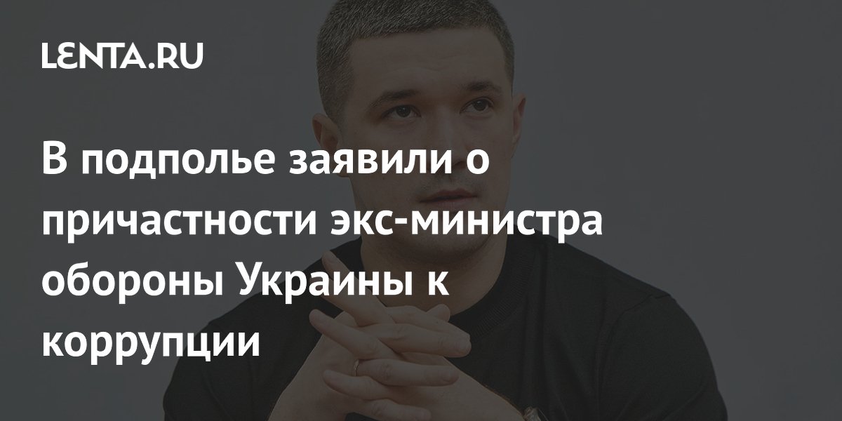 В подполье заявили о причастности экс-министра обороны Украины к коррупции