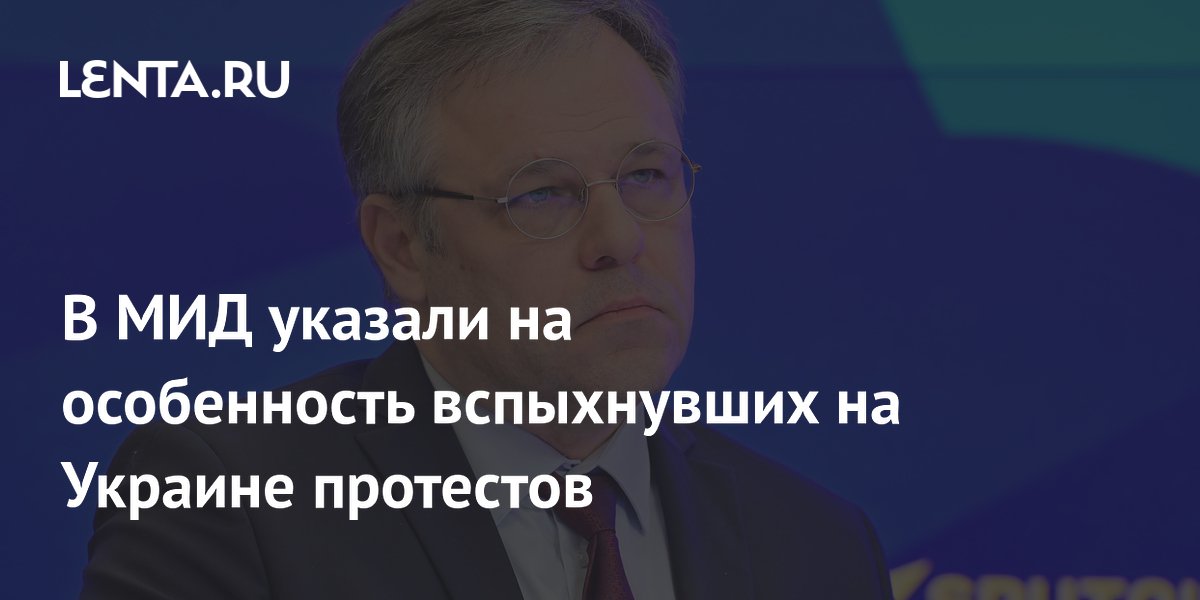 В МИД указали на особенность вспыхнувших на Украине протестов
