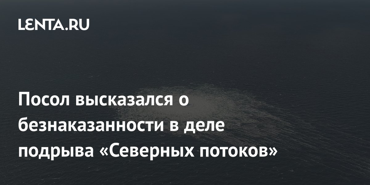 Посол высказался о безнаказанности в деле подрыва «Северных потоков»