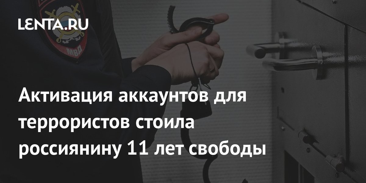 Активация аккаунтов для террористов стоила россиянину 11 лет свободы