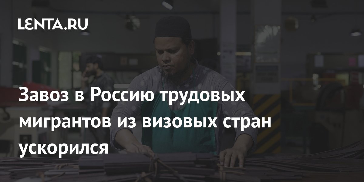 Завоз в Россию трудовых мигрантов из визовых стран ускорился