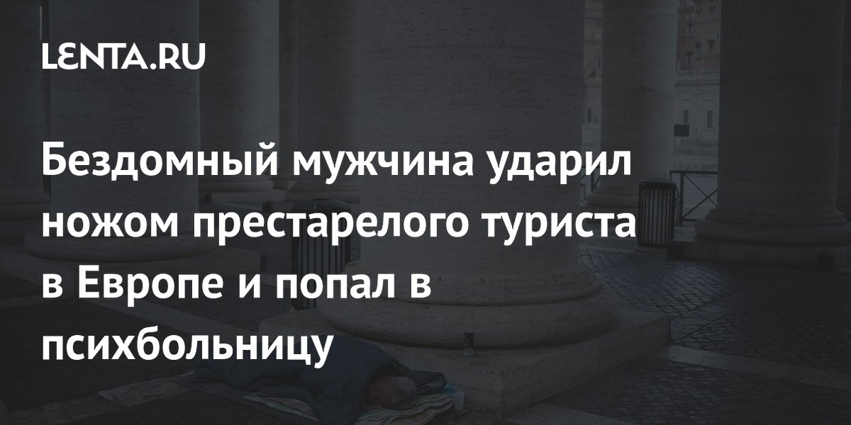 Бездомный мужчина ударил ножом престарелого туриста в Европе и попал в психбольницу