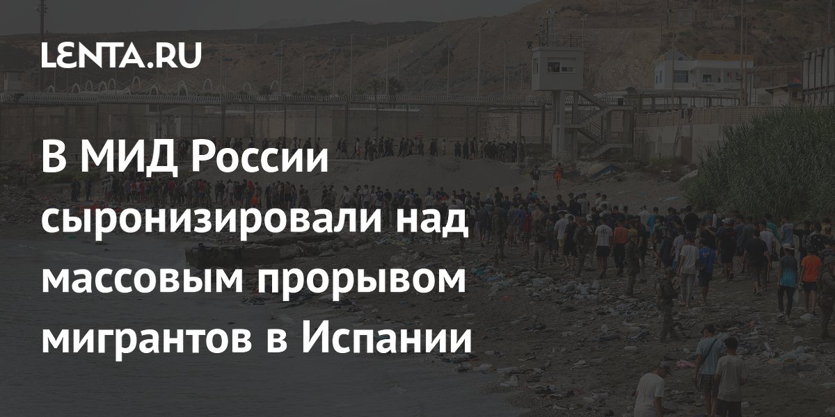 В МИД России сыронизировали над массовым прорывом мигрантов в Испании