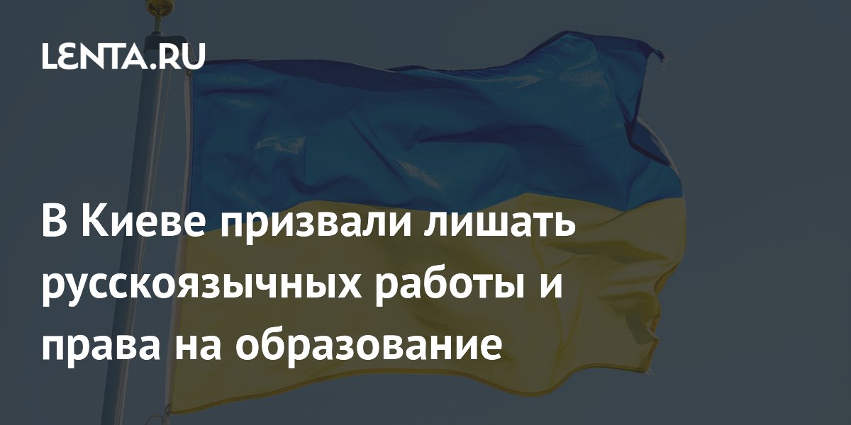 В Киеве призвали лишать русскоязычных работы и права на образование