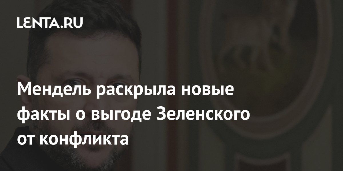 Мендель раскрыла новые факты о выгоде Зеленского от конфликта