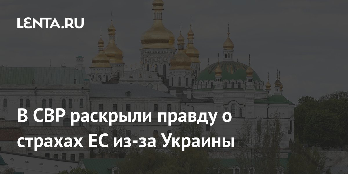 В СВР раскрыли правду о страхах ЕС из-за Украины
