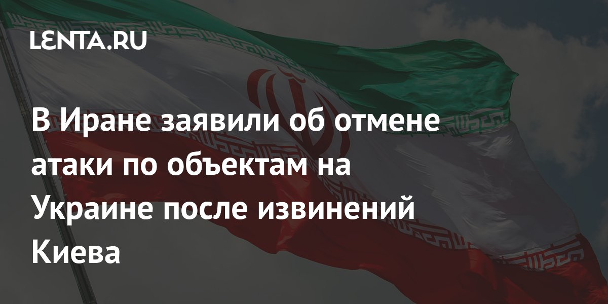 В Иране заявили об отмене атаки по объектам на Украине после извинений Киева