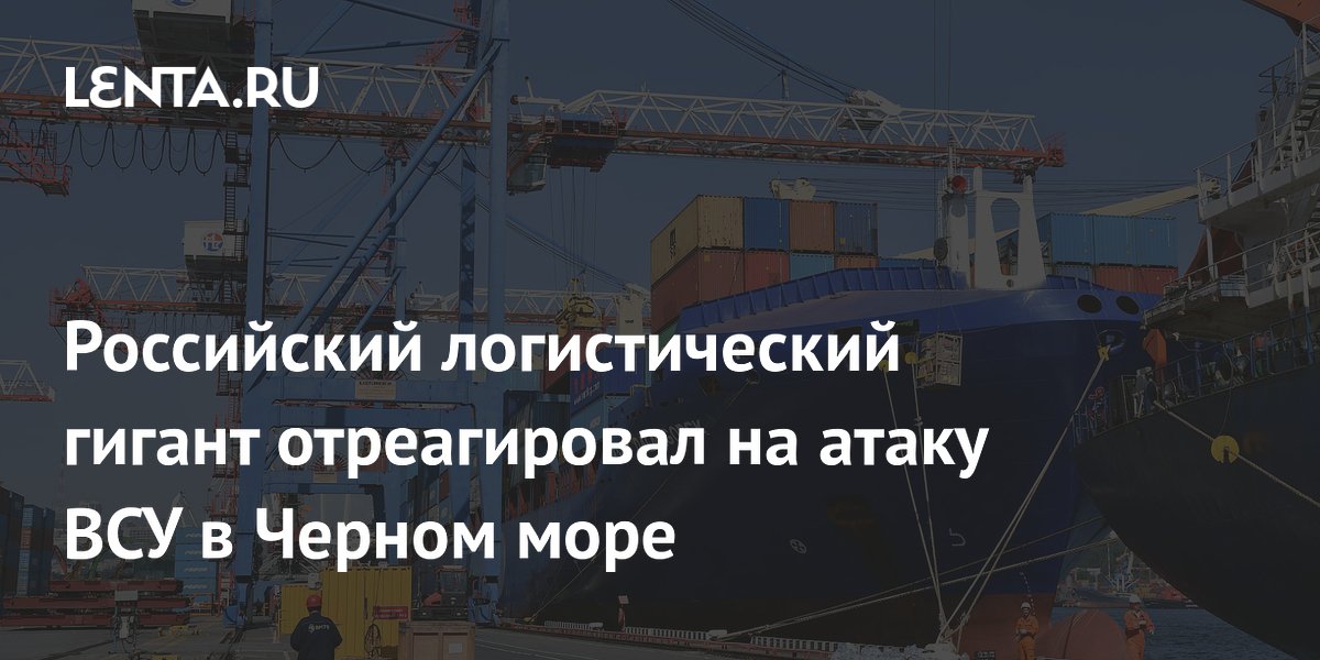 Российский логистический гигант отреагировал на атаку ВСУ в Черном море