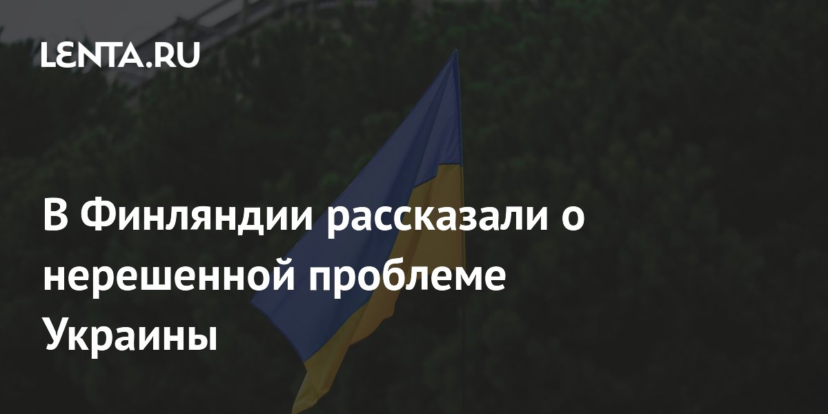 В Финляндии рассказали о нерешенной проблеме Украины
