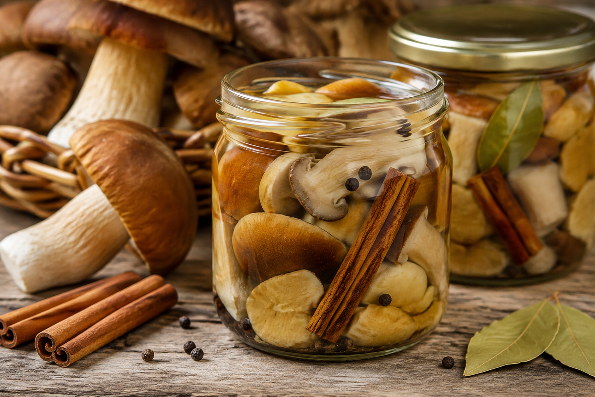 Porcini mushrooms with cinnamon. Photo: generated in Midjourney