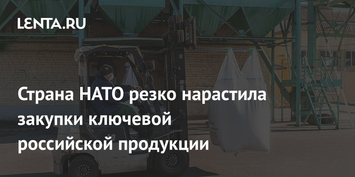 Страна НАТО резко нарастила закупки ключевой российской продукции