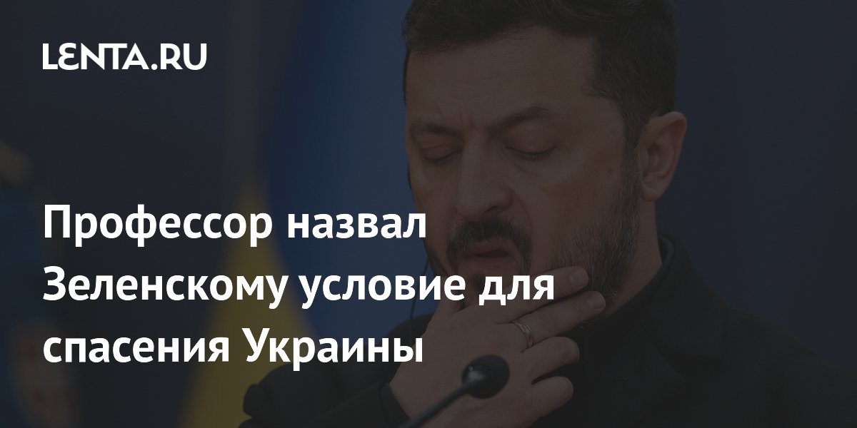 Профессор назвал Зеленскому условие для спасения Украины