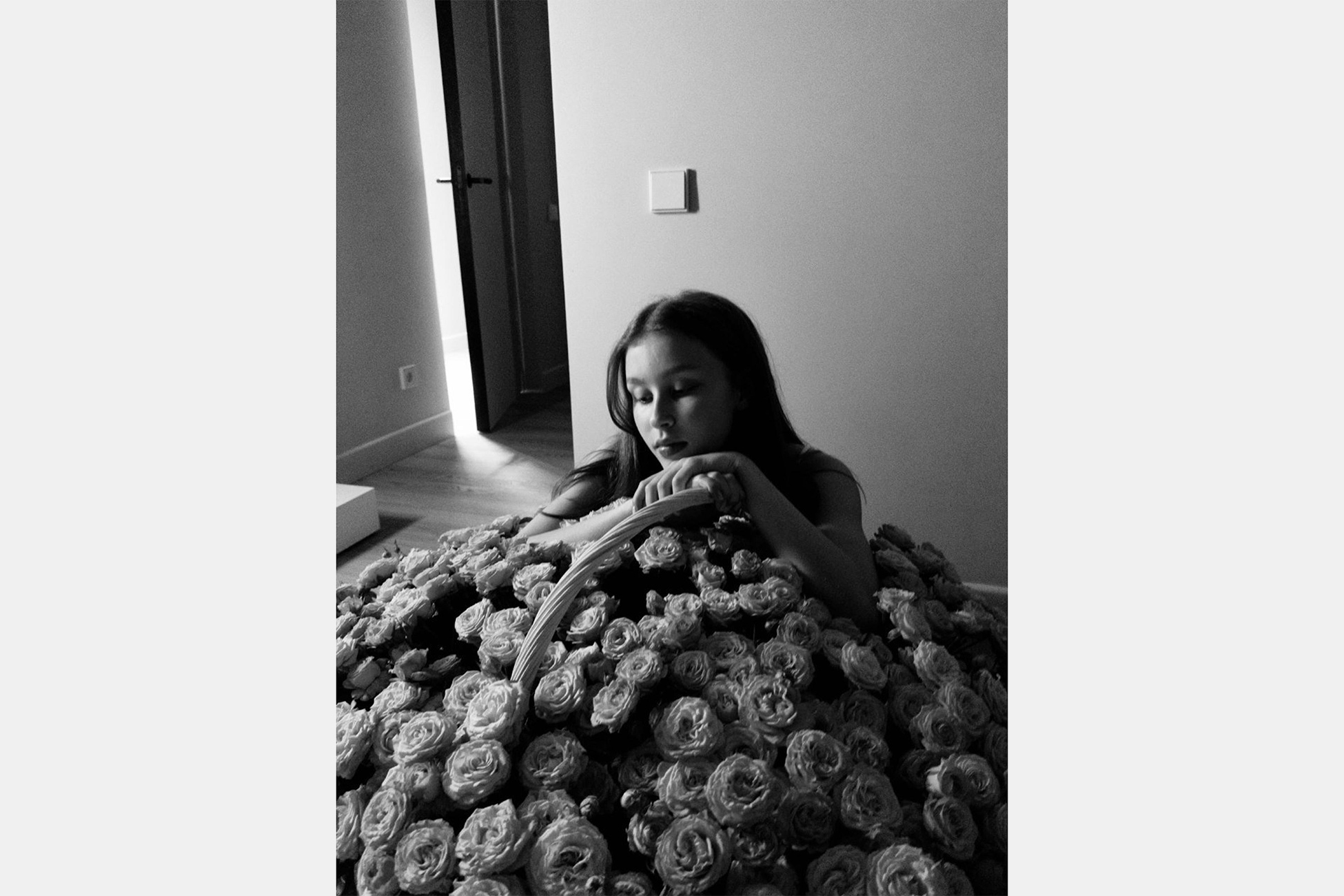 Anna Peresild, 17, Shows Off Lavish Rose Bouquet